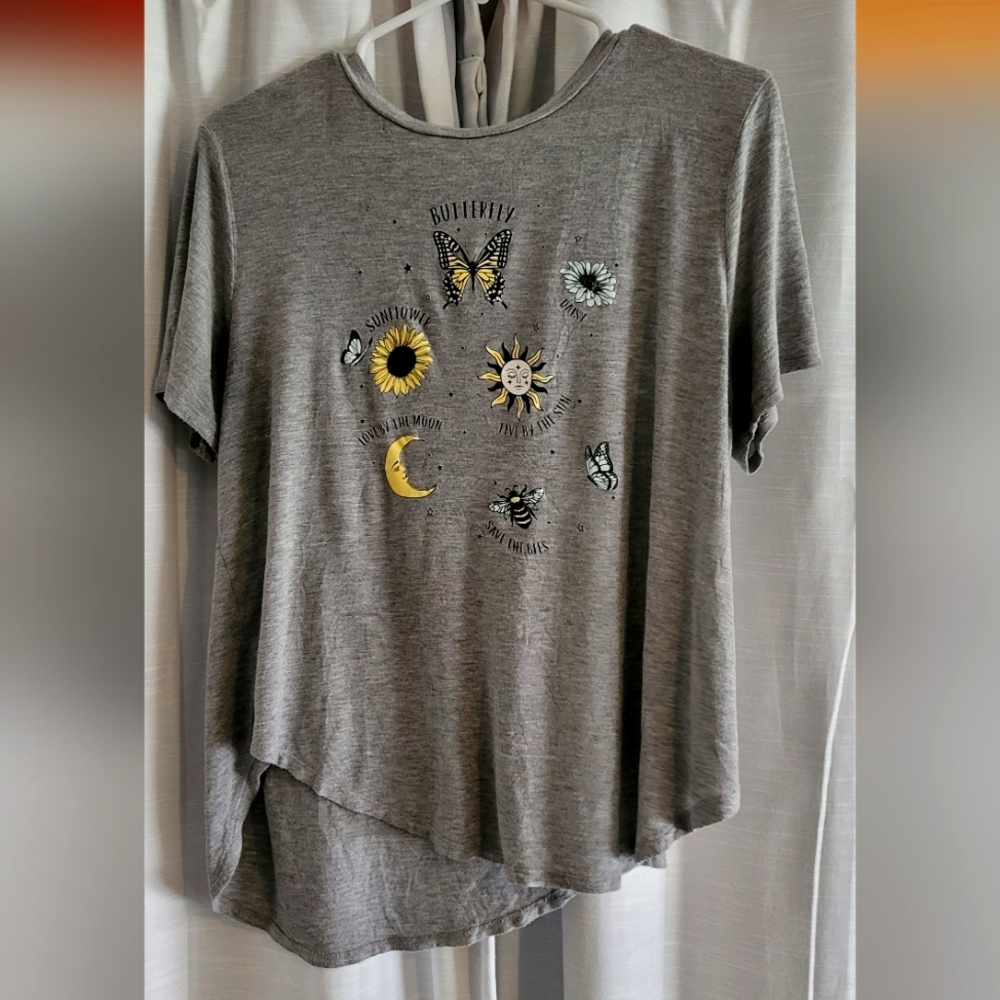 Flower and insect t-shirt